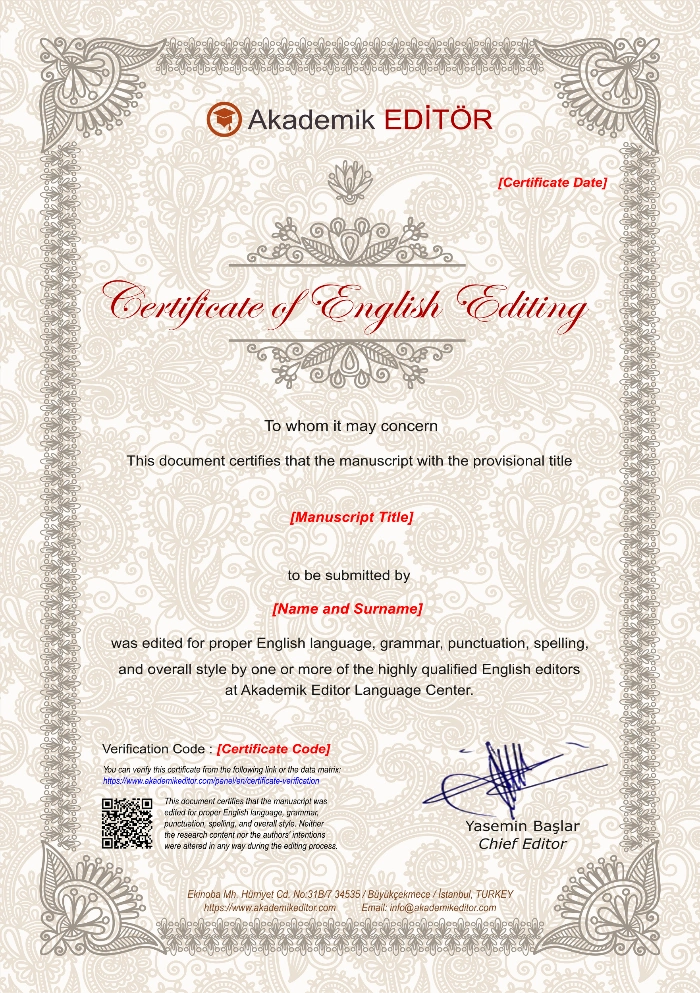 English Editing Certificate